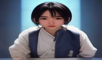 日本性教育课堂场景，教师向学生展示生理健康知识图册，体现日本学校性教育的现状与挑战